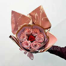Majestic Preserved Pink And Red Flower Bouquet